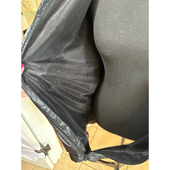 Adidas Outline Legend Ink Windbreaker Black Lightweight Hooded Jacket Size L - Picture 15 of 16